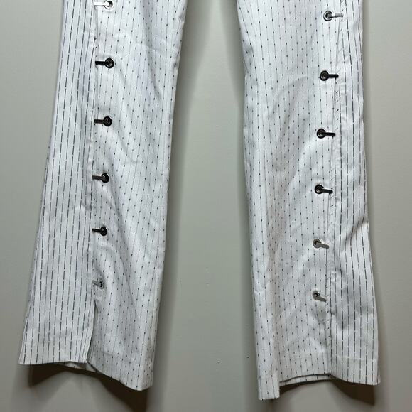 Chelsea and Walker Farrah Flared Pants Size 8 Grommet Detail Fireman Closure - Picture 7 of 16